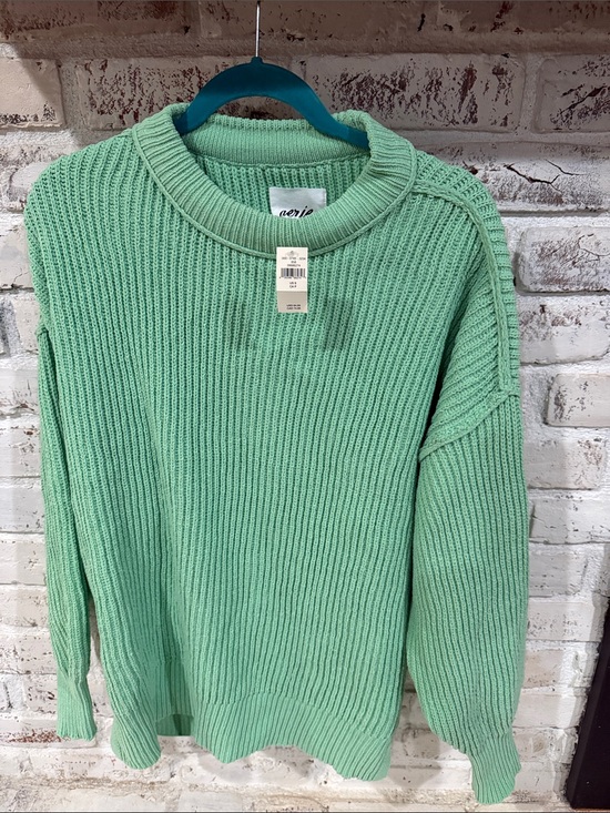 aerie Sweaters - aerie Mint Green Ribbed Crewneck Sweater